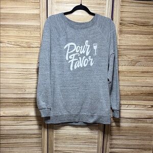 Wildfox Heather Gray Sweatshirt Pour Favor Size M